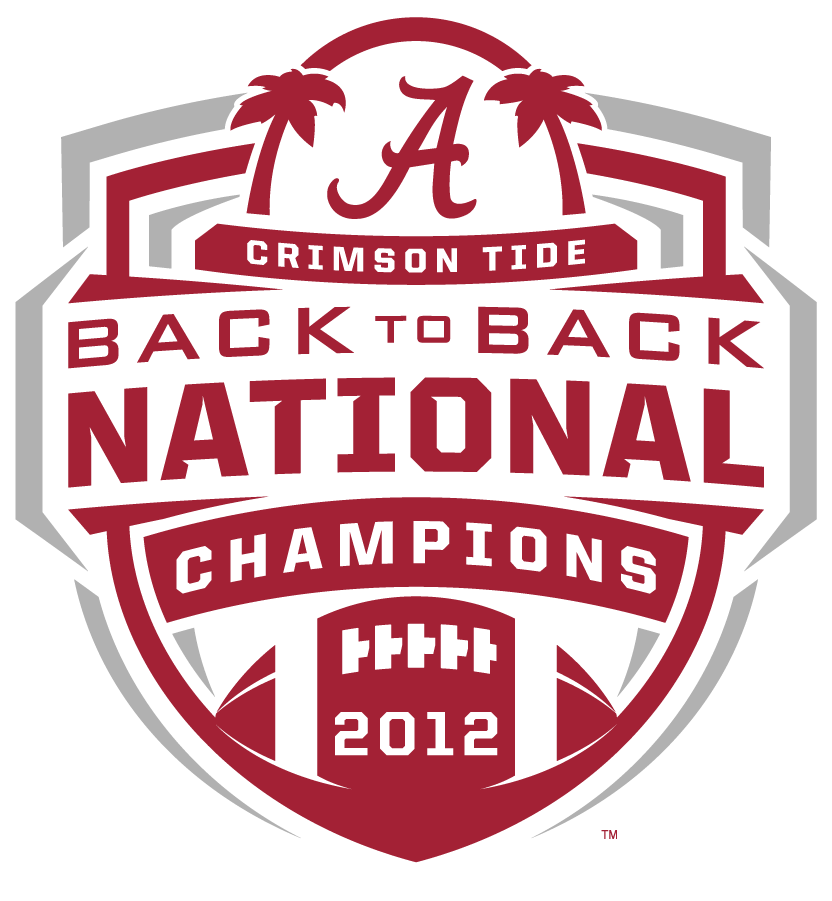 Alabama Crimson Tide 2012 Champion Logo t shirts iron on transfers